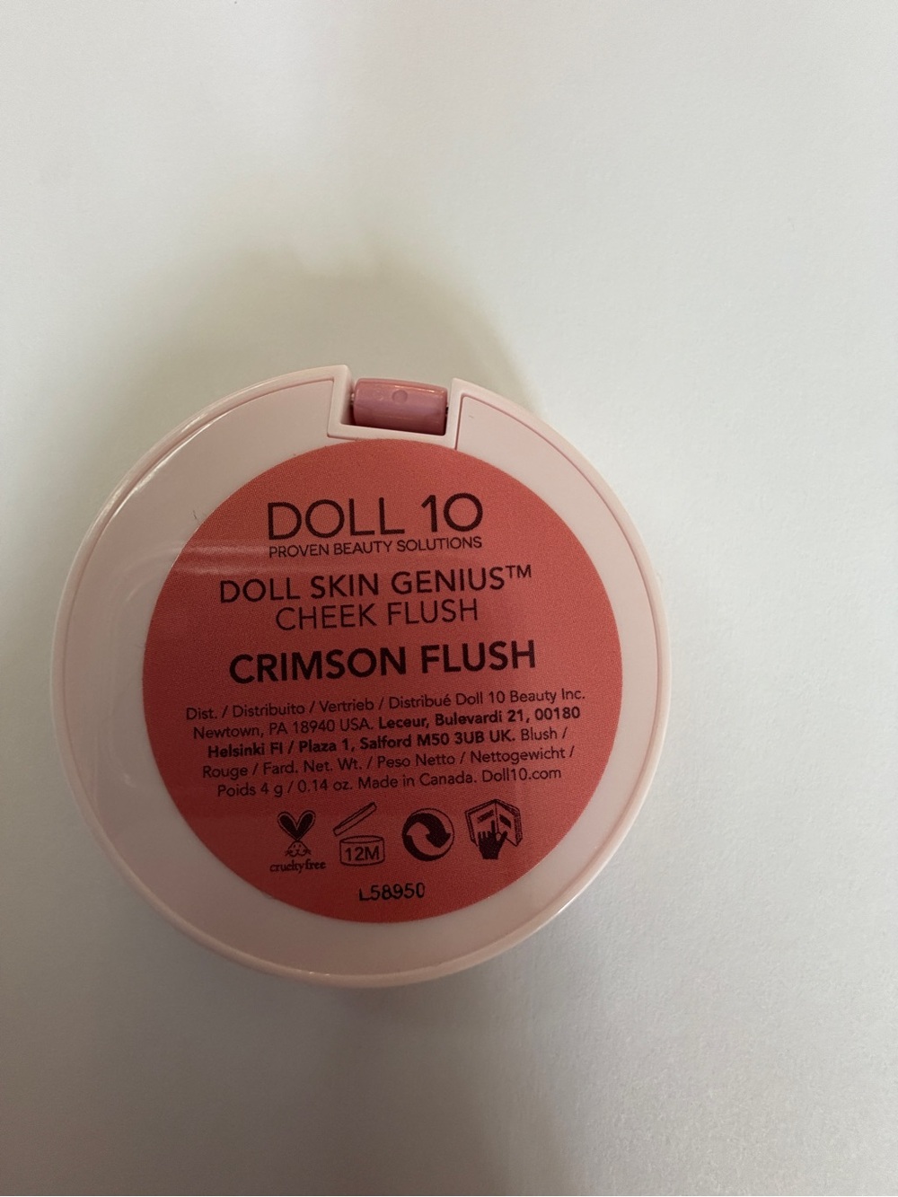 NEW Doll 10 Skin Genius Cheek Flush Blush | Crimson Flush Cream-to-Powder Blush - Picture 3 of 3